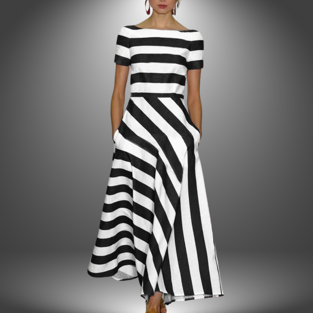 Amanda™ – Vestido às Riscas